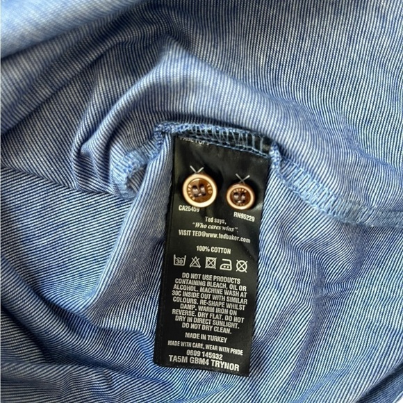 Ted Baker London Polo Shirt  blue size 4/US large. - Picture 8 of 9